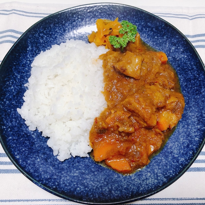 ルウから作る♪豚肉とナスのスパイスカレー